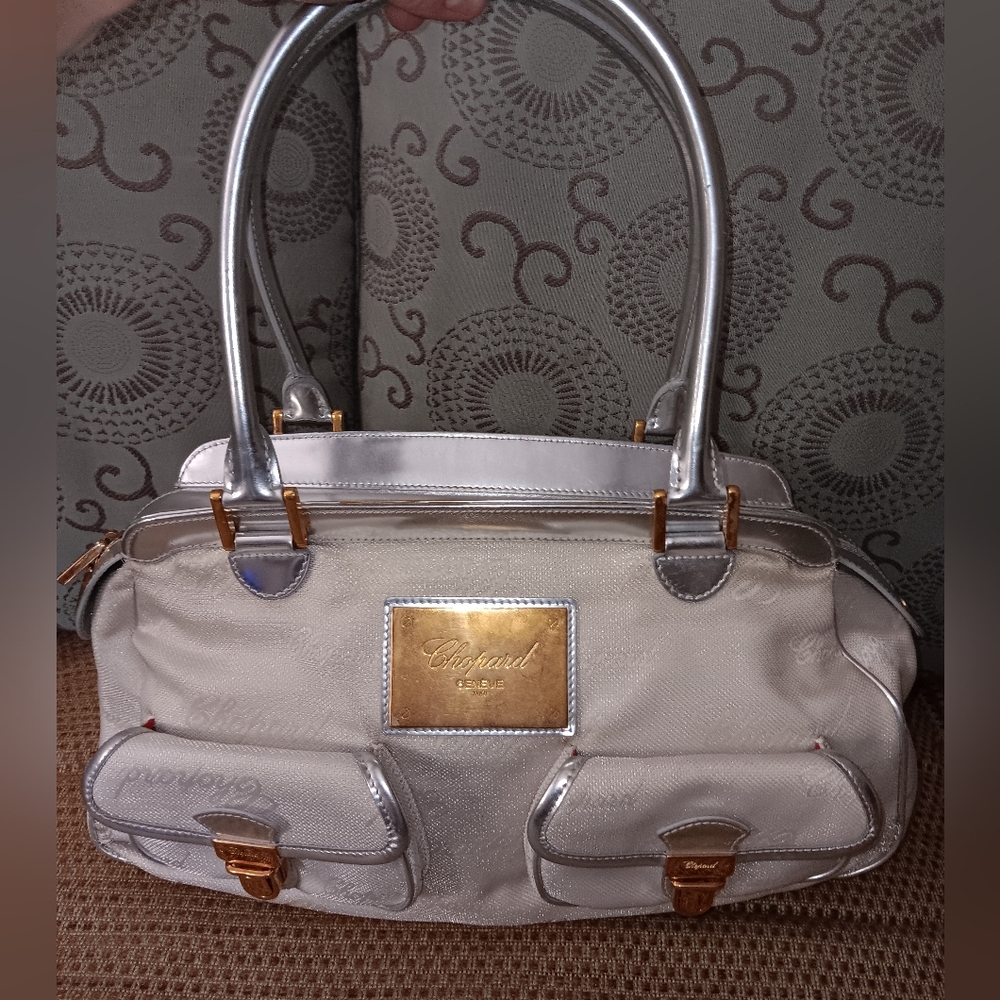 Chopard canvas monogram shoulder bag